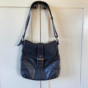 Coach Convertible Shoulder Black Leather Bag